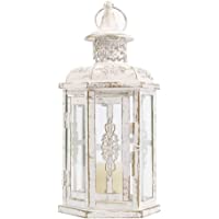 JHY DESIGN Linterna de Vela Decorativa Linterna Colgante de Estilo Vintage de 25-4 cm de Altura Candelero de Metal para…